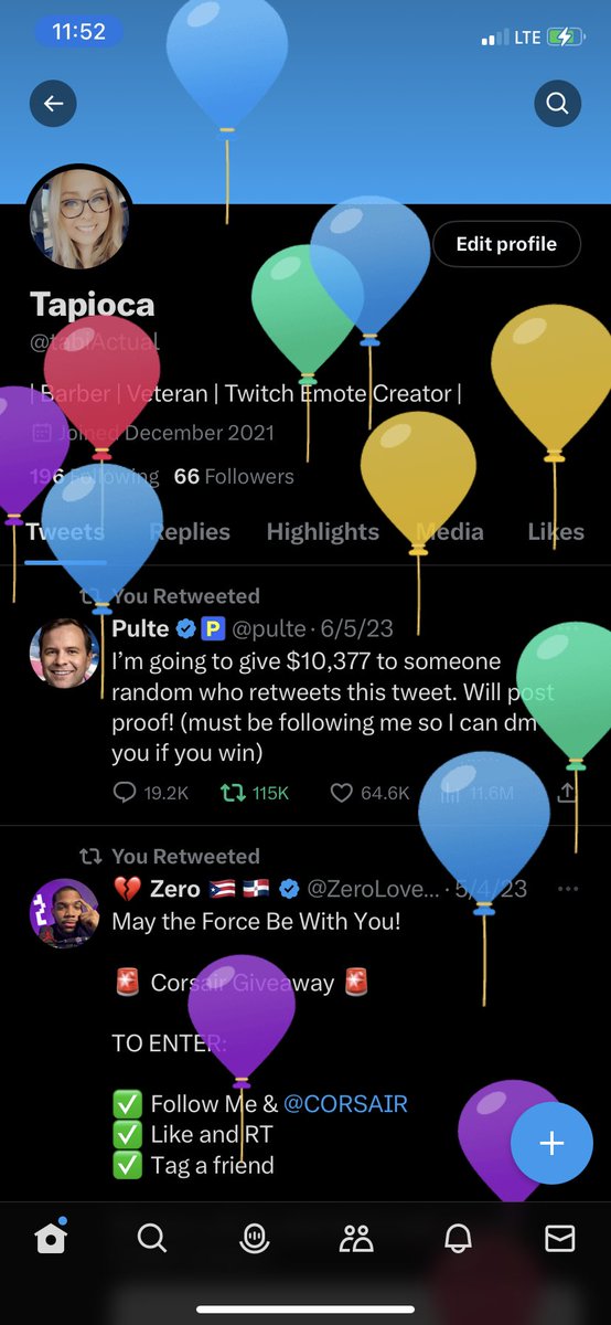 Hmm. Balloons? Oh yeah, another trip around the sun. 🥰