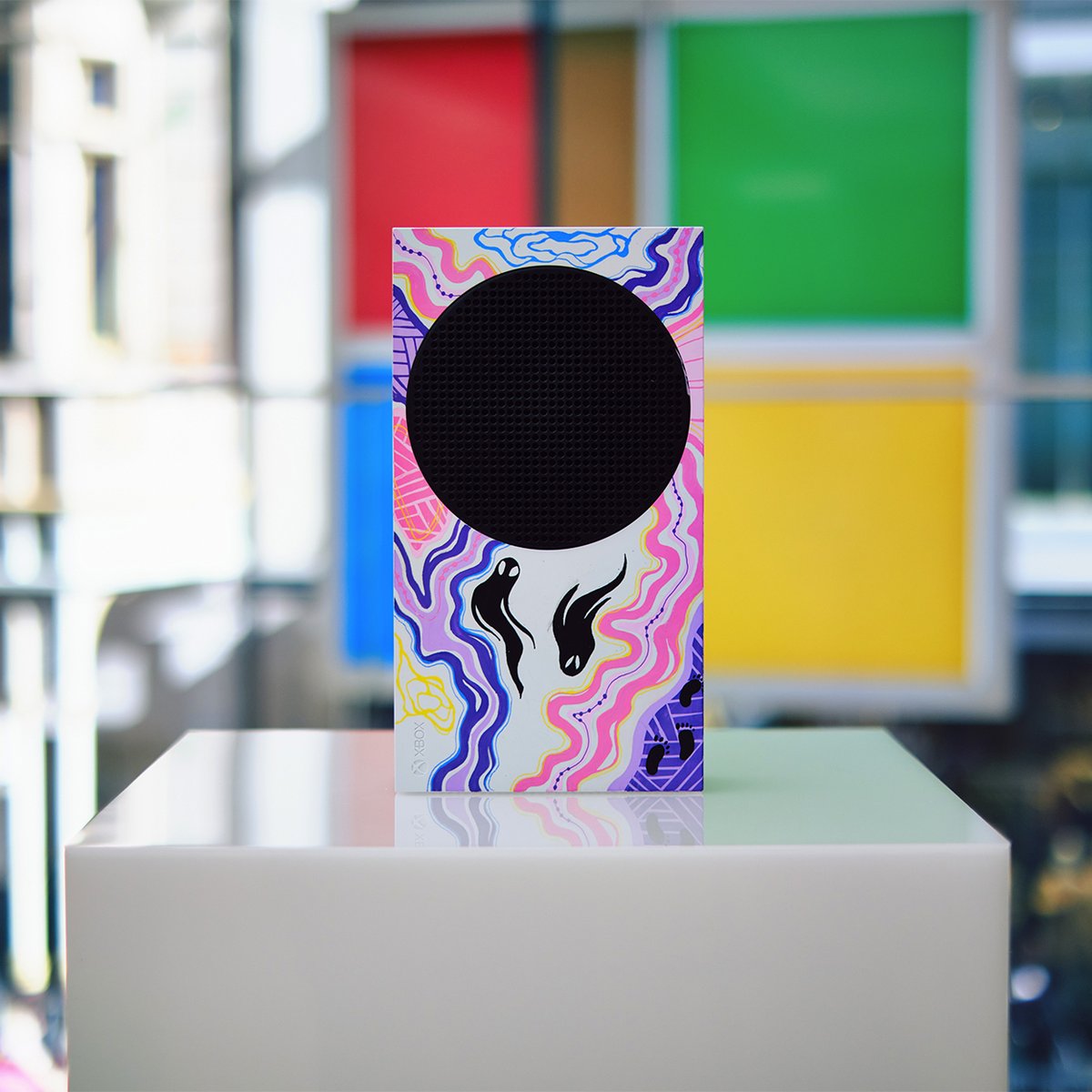 We collaborated with <a href="/lifeofrubii/">rubii ◦ red | free palestine 🇵🇸</a> to create a hand-painted Series S, inspired by this year's theme, For Our Elders.

An auction will be held through her page &amp; donations will go to <a href="/IDKnowYourself1/">ID Know Yourself</a>

See it at Microsoft Experience Centre Westfield Sydney throughout <a href="/naidocweek/">NAIDOC</a>