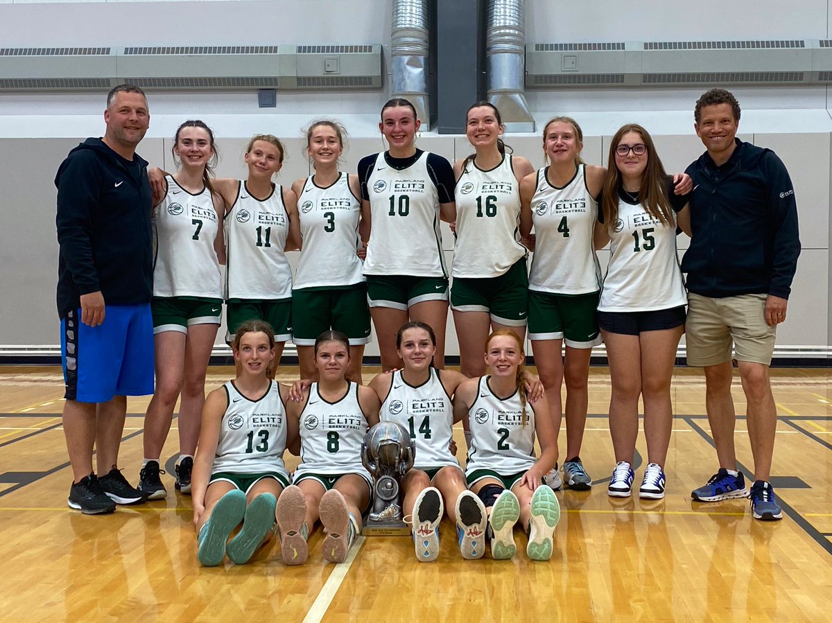 Parkland Elite U15 - Great Canadian Shootout champions!!!  Excellent end to a fantastic Spring season - the girls learned so much and were a blast to watch!  #ParklandElite🤍💚🖤🏀