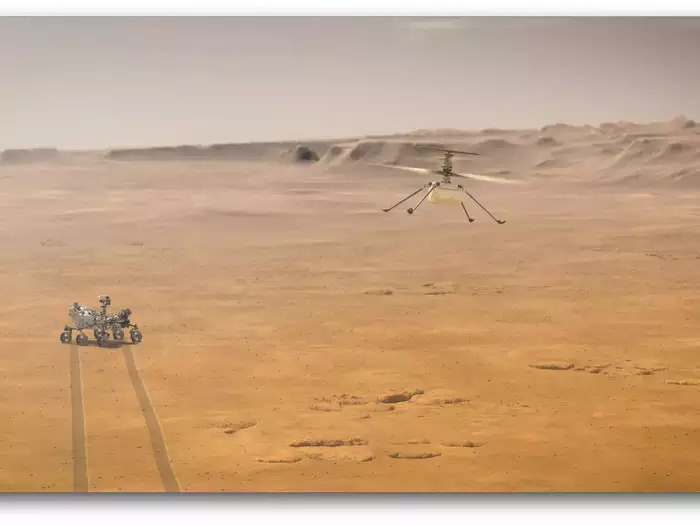 Stemble_'s tweet photo. 🚁 Breaking News: The Mars Helicopter Ingenuity Makes Contact with NASA after 2 Months of Radio Silence! 🌌

#IngenuityMars #SpaceExploration #NASA #MarsHelicopter #Stemble https://t.co/GvnpsSYezr