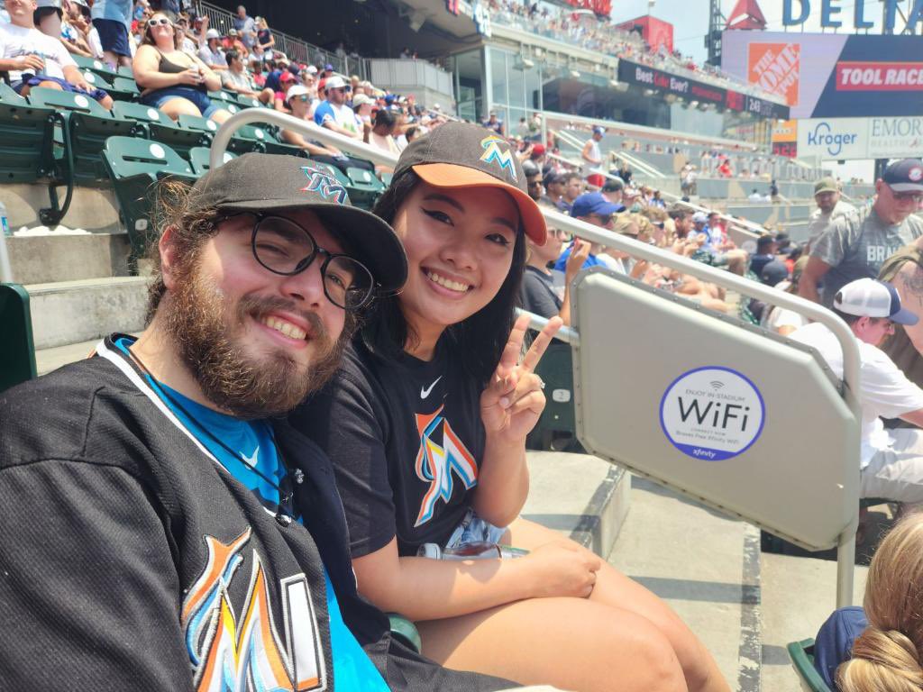 anxietinart's tweet image. enjoyed the game with the LOML today despite the outcome !! #gofish #gomarlins @gabsf468 @Marlins