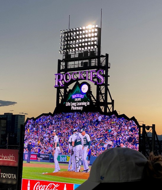 Pete here! Last night I joined LLLP folks at the Denver Rockies baseball game! There was more beer, lots of excitement and fireworks! Lifelong Learning in Pharmacy was even featured on the jumbo screen! <a href="/CUPharmacy/">CU Pharmacy</a> <a href="/kastle1/">Kevin Astle</a> <a href="/tmpbrock/">Dr Tina Brock 🌍 🐝</a>