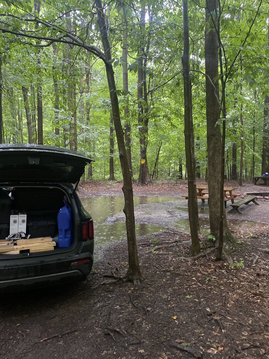 TasonJorres's tweet photo. Well, plan B I guess. After a very wet attempt at camping….we are back drying off. Might as well take advantage of the time and work on the portfolio. #100Devs #whenlifehandsyoulemons #campingcoder #techdaddy #wegoget https://t.co/8Tc6z3feeK