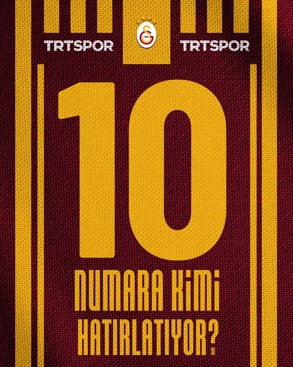 trtspor's tweet photo. 🔟numara size kimi hatırlatıyor❓

#Galatasaray 🦁 https://t.co/kh7Mb2O0d0