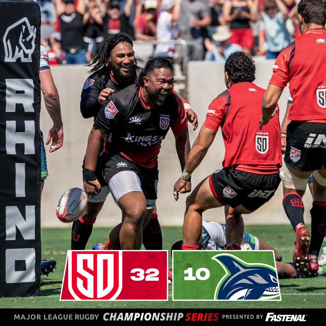 Major League Rugby (@usmlr) on Twitter photo The <a href="/SDLegion/">San Diego Legion Rugby</a> continues to break records, they’re headed to the CHAMPIONSHIP FINAL! 🛡️
#QuestForTheShield | #MLR2023 The <a href="/SDLegion/">San Diego Legion Rugby</a> continues to break records, they’re headed to the CHAMPIONSHIP FINAL! 🛡️
#QuestForTheShield | #MLR2023