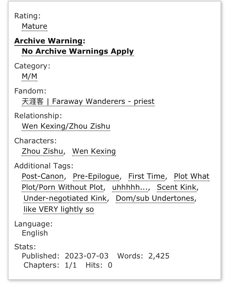 sanlanglovemail's tweet photo. wenzhou porn for your troubles 🫡

👅 tyk verse
👅 post canon, pre epilogue
👅 pwp oneshot

https://t.co/PQidnVUOg4 https://t.co/HgAUxCBSYR