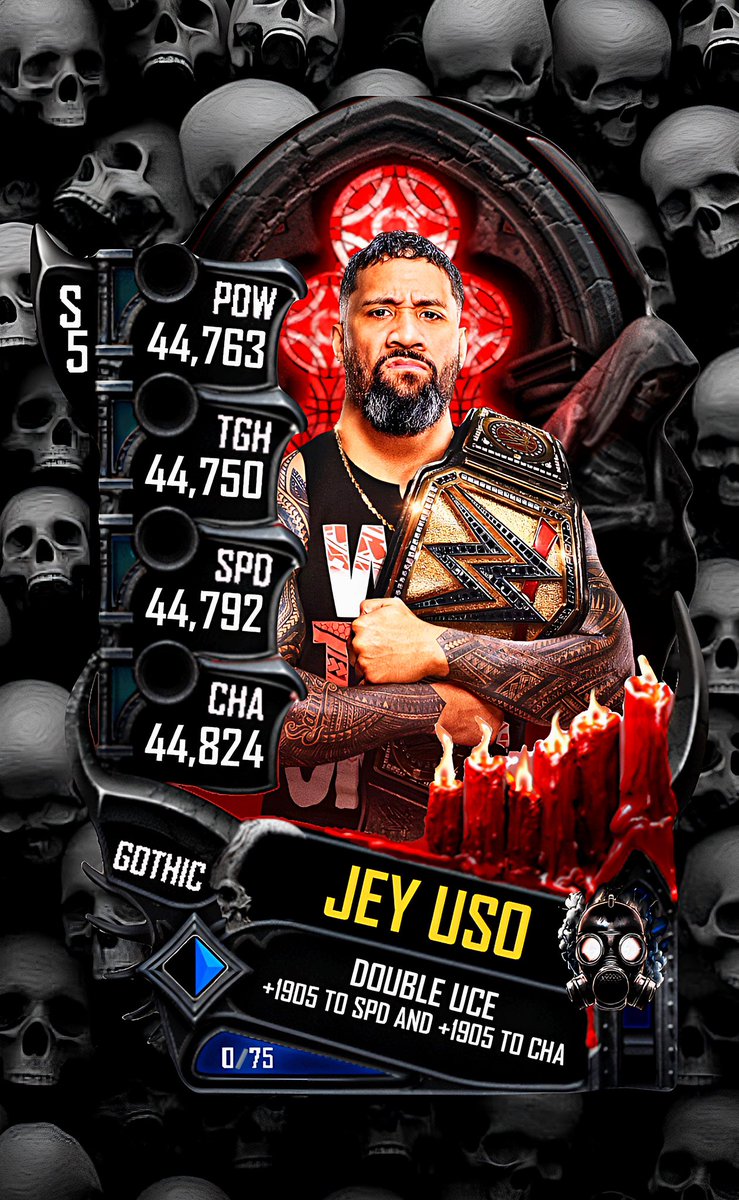 Main Event Jey ready for the takeover ☝️ #JeyUso #TheUsos #BloodlineCivilWar #MITB #CustomCard #WWESupercard