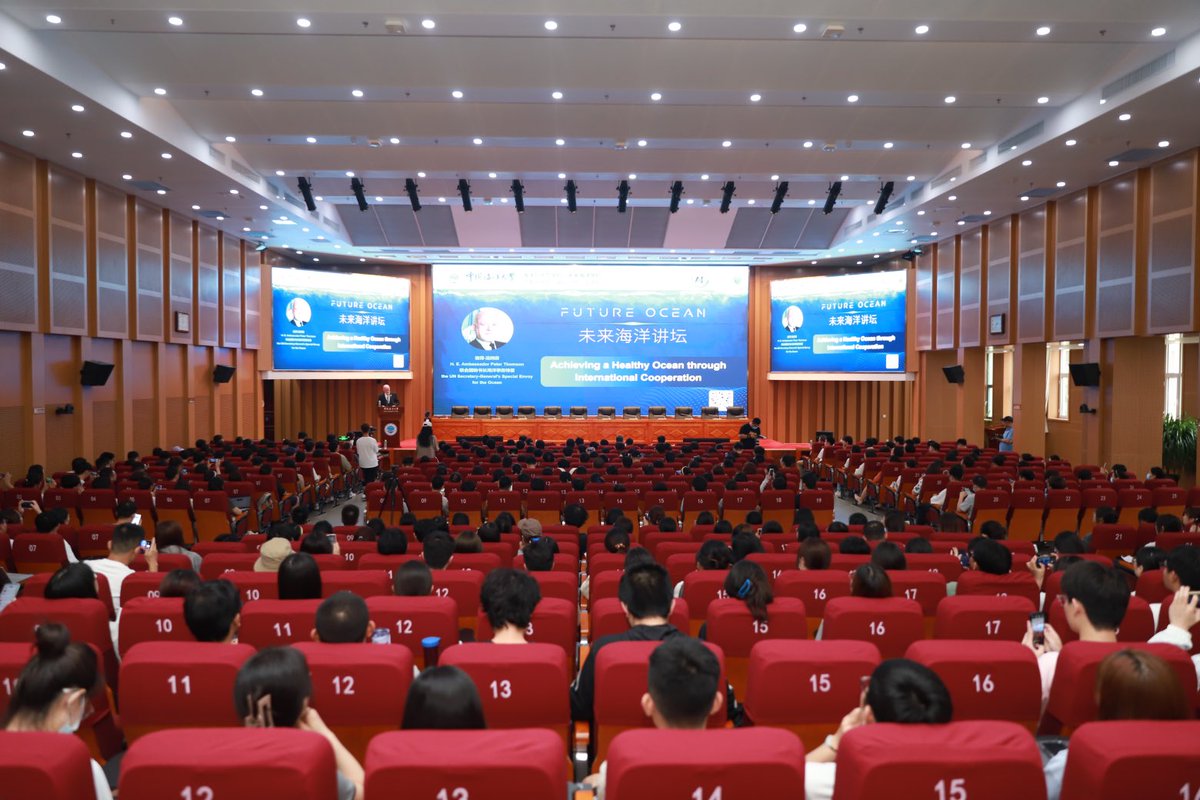 Privileged last week to address China's ocean scientists of the future at the Ocean University of China in Qingdao. SDG14, UN Decade of Ocean Science, OCDR, fisheries,BBNJ, microplastics, MPAs, blue carbon, GBF, sustainable aquaculture, all are receiving careful attention at OUC.