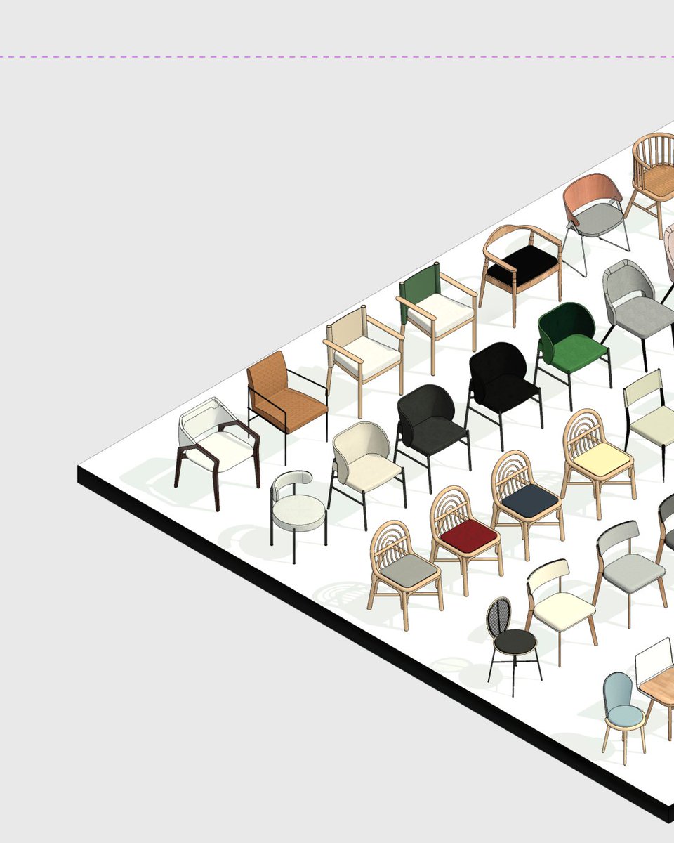 BlocksRevit's tweet photo. 🥰 How great it is to have access to various Chair models available for you to use whenever you want in your #Revit #project!

🔍 You can also choose from different shapes, sizes, colors, and textures. Download the plugin and start using it, it's #free! https://t.co/aAnwuHodwF