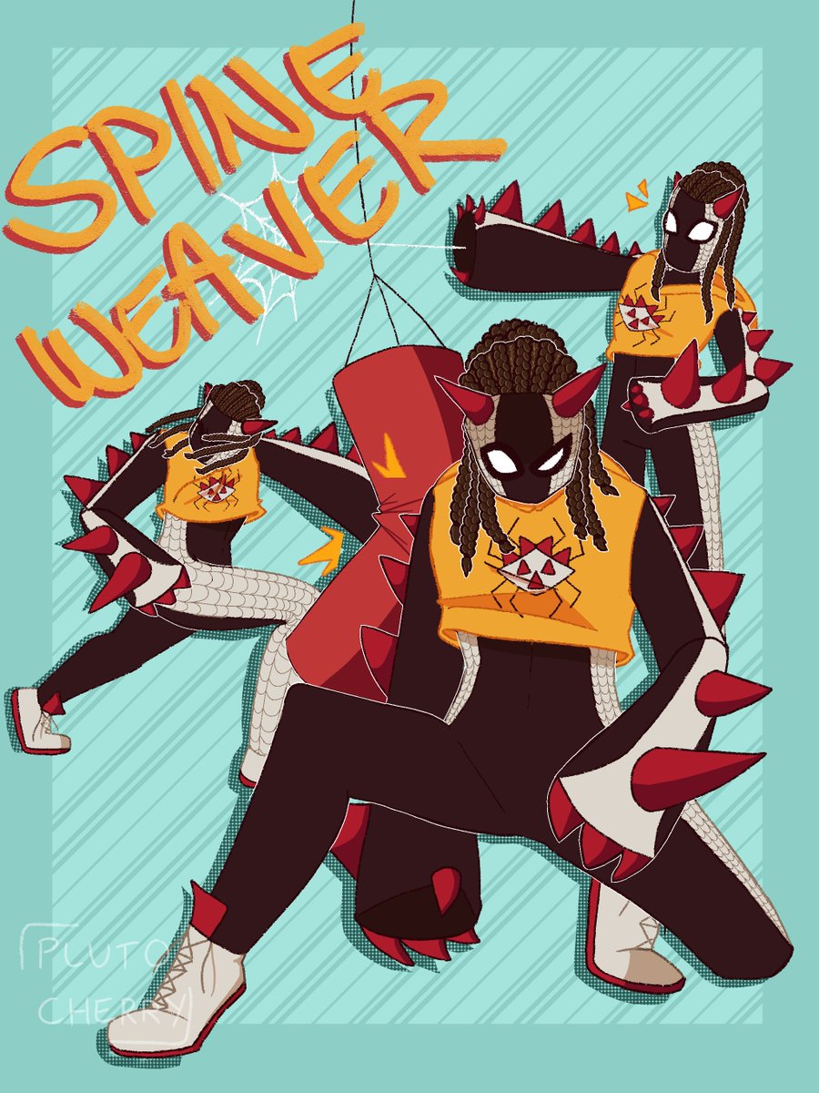 Plutocherryexe's tweet photo. hi twitter im still alive have my spiderman oc they r so cool https://t.co/svSsBbucCa