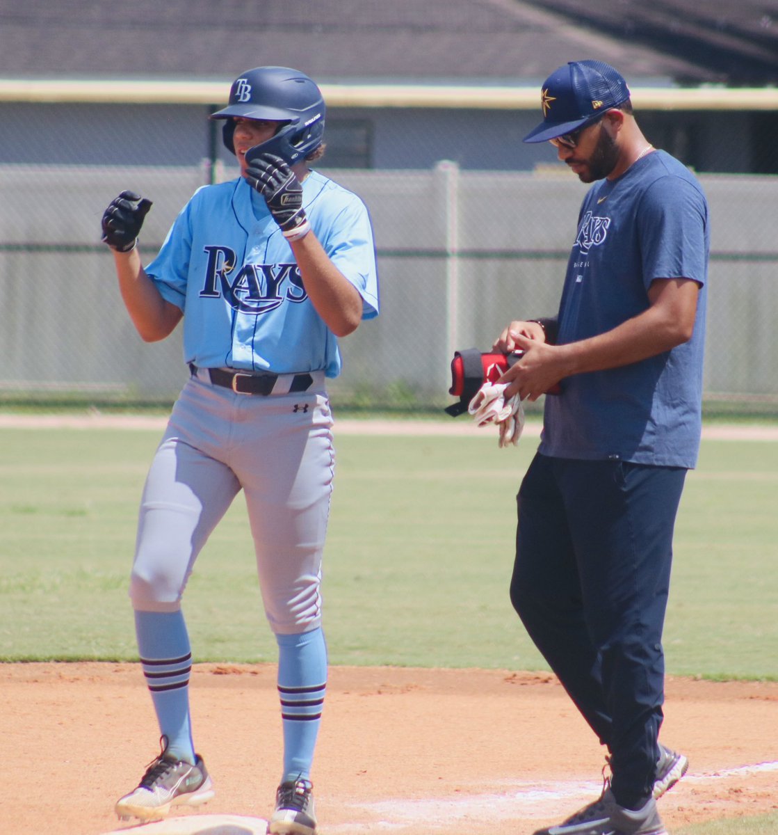 PROYOUTHinc's tweet photo. A solid weekend of baseball for the PYF Rays Team Tampa 17u playing in PG Auburndale, FL. A big thanks to Rays scout Jhonneris Mendez for pouring into these young men over the course of the summer. #pyfrays #RaysUp #proyouthfoundation #perfectgame @RaysCommunity https://t.co/j7afiLRlZ9