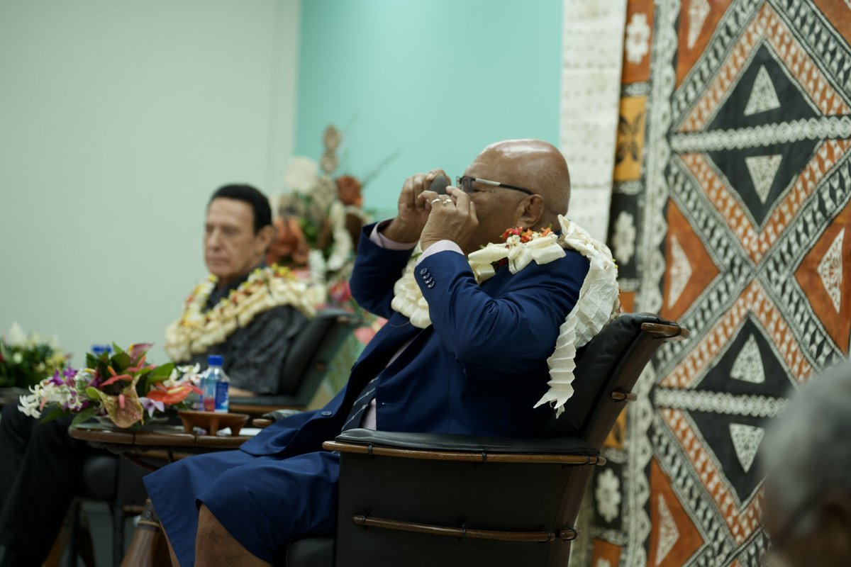 FijiAirways's tweet photo. We were honoured to accord the Prime Minister Honourable Sitiveni Rabuka a traditional ceremony on his first official visit to Fiji Airways.

In his address to senior management, the Hon. Prime Minister shared words of support and encouragement with the National Airline. https://t.co/jQDBiIAp8Z