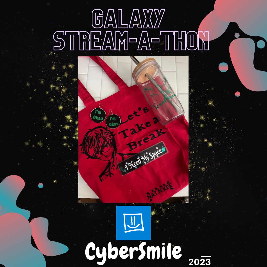 TheLunaGalaxy's tweet photo. I’m ending our stream a thon for @CybersmileHQ . Our final goal is $1000 to keep everyone safe from Cyber Bullying in the gaming community and 👀 
I’ll be showing off the goods I’m giving away from @NatNKeeCustoms 💜 

https://t.co/rDhwtx4PwT #fundraiser https://t.co/bXInUBAjkk