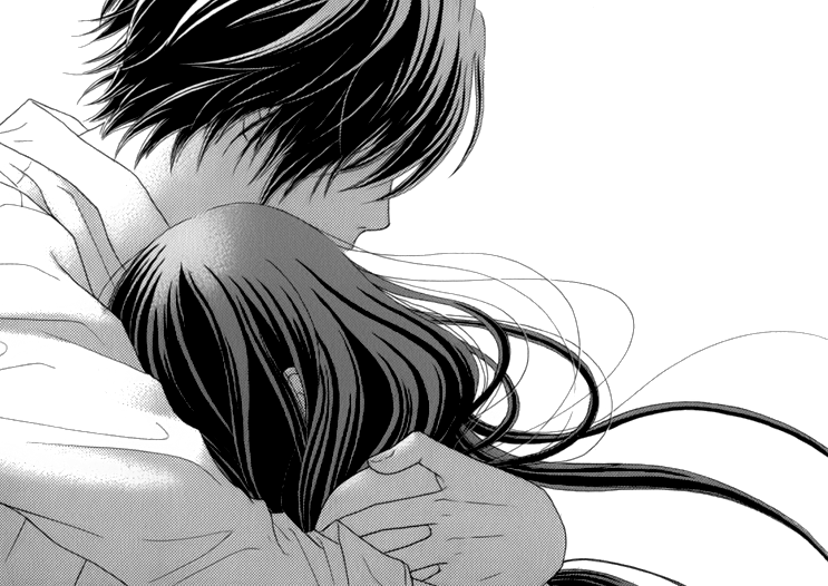 "Opening his arms, he said quietly to her, ‘Disappear here.’"