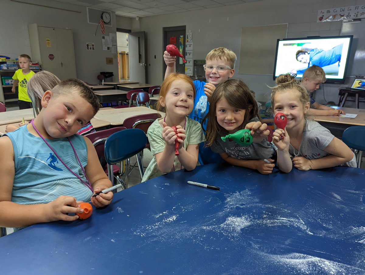 After learning to identify a variety of emotions, kindergarten and 1st graders discovered different ways to cope! They practiced yoga, mindful coloring, and made their own stress balls using balloons and flour. 

Keep using those great coping strategies, #CadottHORNETS! 🧘‍♀️🖍😃🙌