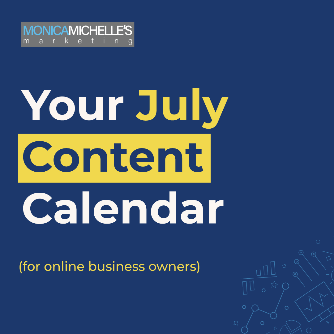 MonicaMichelles's tweet photo. Ready to get your content together for ☀️ July?

Save these tips to use all month long.

#MarketingTips101 https://t.co/3g9mFymVcV