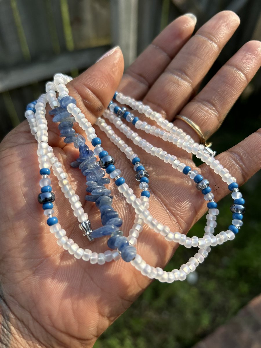 beadsbytink_'s tweet photo. Kyanite Waistbead with matching anklet π§π½
Healing crystal sets are a thing π..Waistbeadsβ’ ankletsβ’ Thigh beadsβ’ bracelets.. you can mix & match however youβd like π€
Order yours online π
https://t.co/7oFRPSuFbe
#BlackOwnedBusiness #waistbeads #Pixiebeadsbytink https://t.co/heqpU10cki