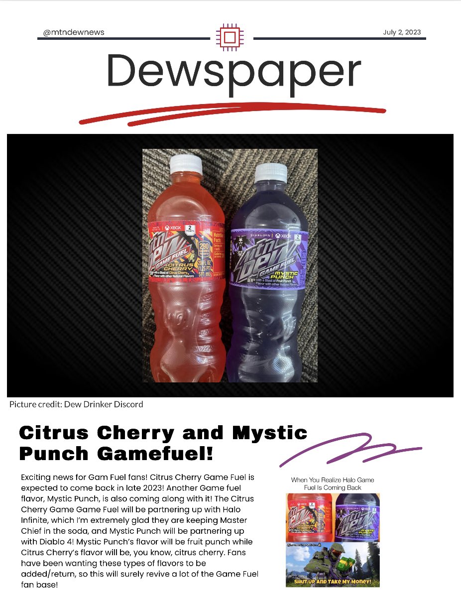 Mountain Dew News on Twitter "July 2, 2023 Dewspapers The last