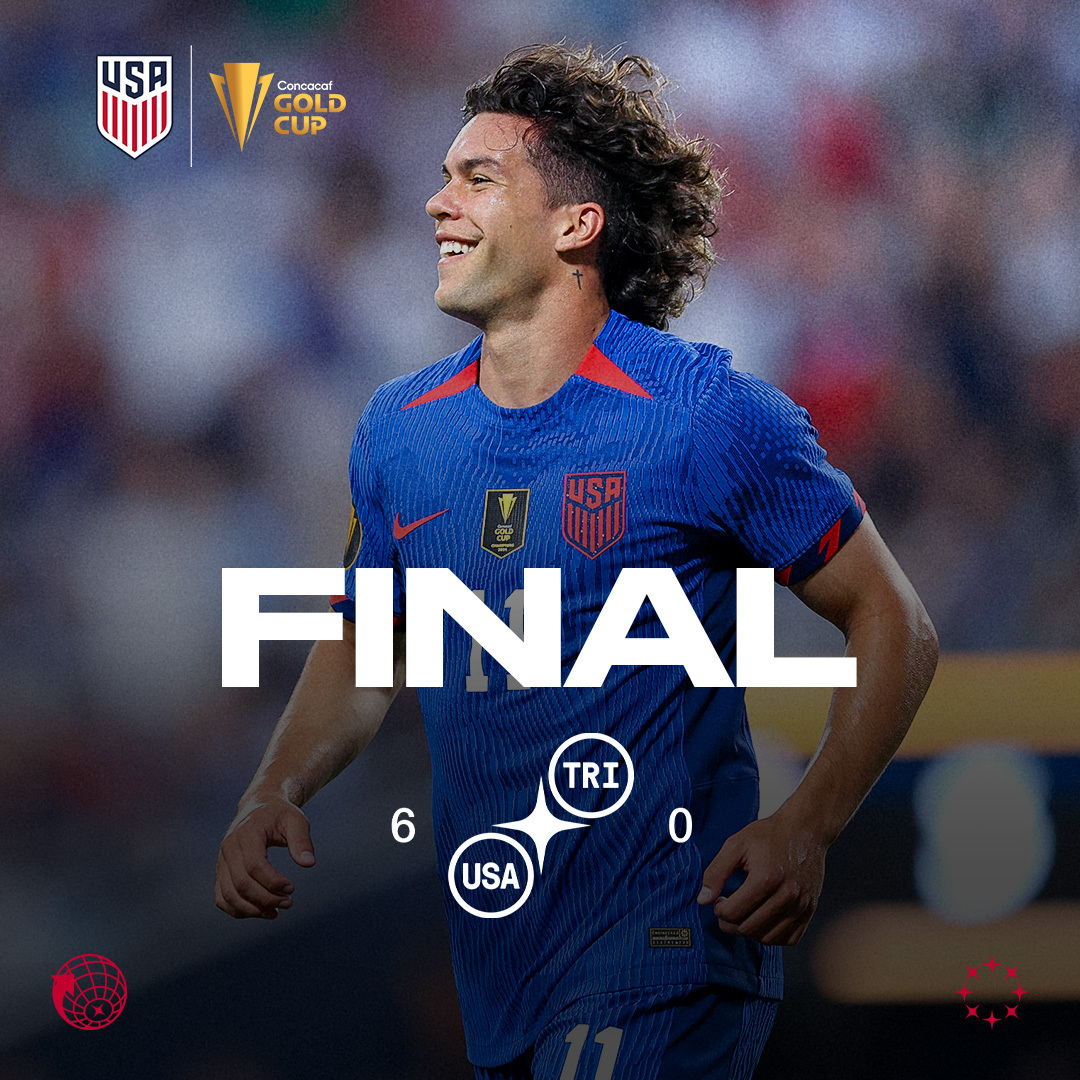 FINAL IN CHARLOTTE 🎉

🇺🇸 USA 6 - 0 TRI 🇹🇹