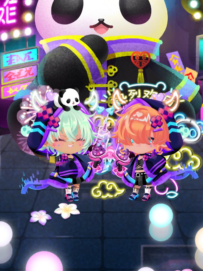 tiffpink5's tweet photo. 1.#PKCL_neon
2. Tiffpink
3.coco ⬅️ cinnamon ➡️
4. It's game night! And it's two players left sister vs sister! The game is on I appeat the... game ..is on! 👾🔫 https://t.co/4Xl9h9qqLm