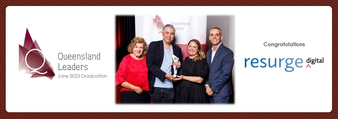 Congratulations to Tristram Morgan &amp; Katie Bunch of Resurge Digital Graduating the Executive Leaders series (pictured with @Qldleaders Advisory Board Member <a href="/Sallyanne_A/">Sallyanne Atkinson</a> and Founder &amp; Executive Director James Paulsen) #leaders #queenslandbusiness #qldleaders