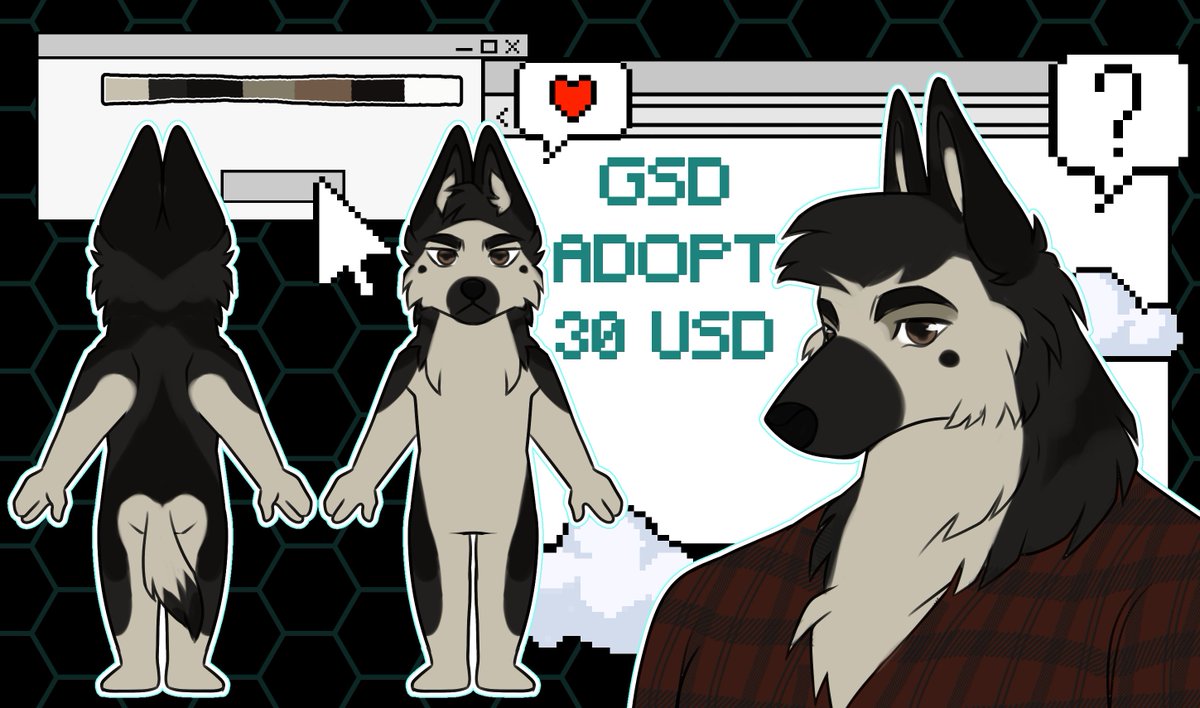 afterxblue's tweet photo. GSD ADOPT ! 30 USD https://t.co/wzfgQD2xga
