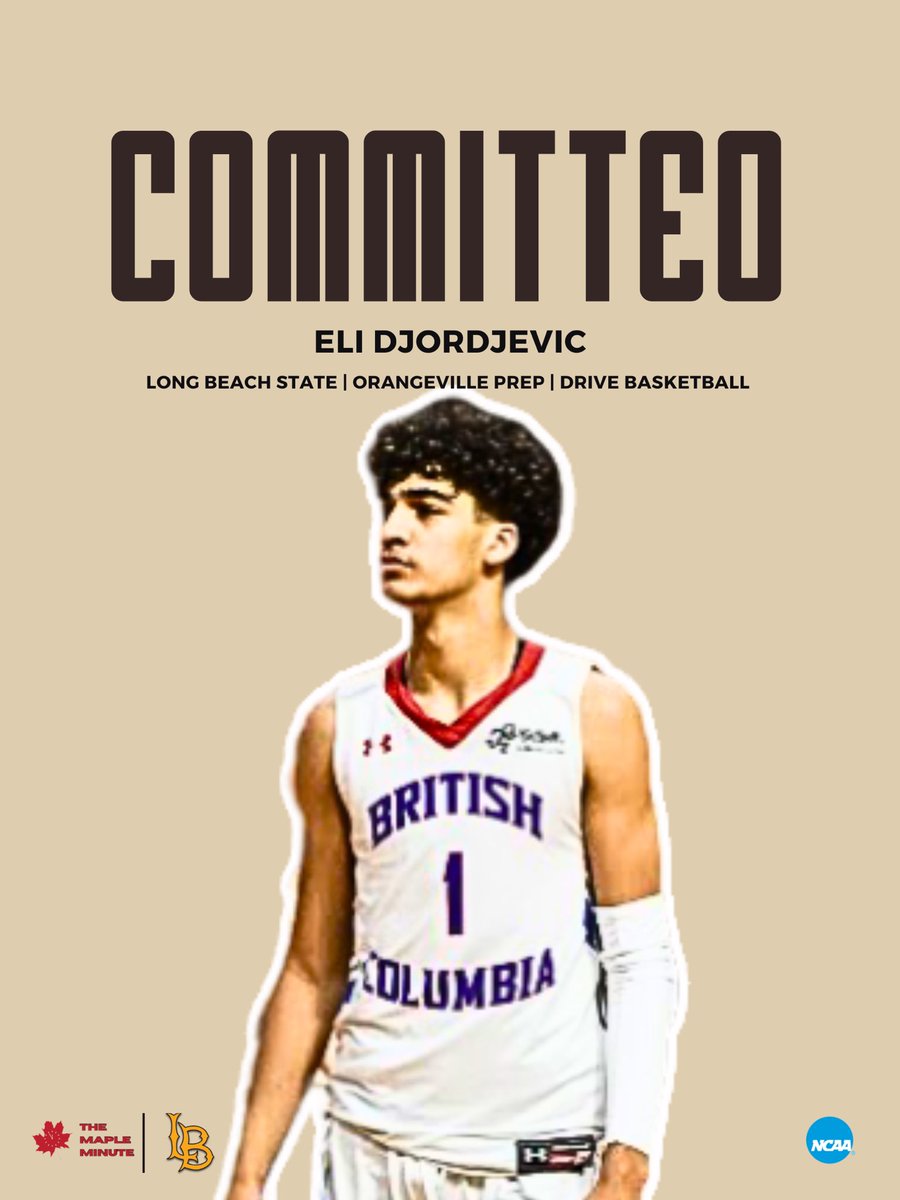 themapleminute's tweet photo. BREAKING: 6’8 PG Eli DjordjevIc of @OrangevillePrep has informed me he’ll be committing to @LBSUMBB

The BC native screams versatility and has had monster scoring outbursts throughout his career at both Orangeville Prep &amp; Ridley College. Great get by HC Dan Monson. https://t.co/dZmGp8Nhaj