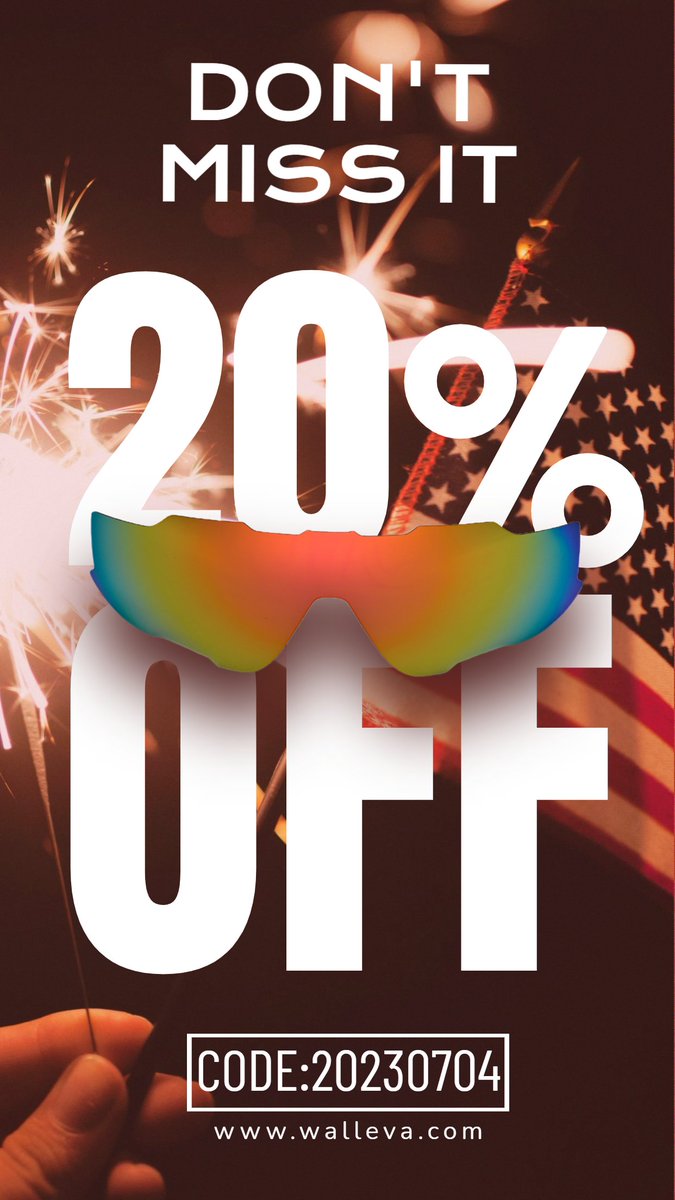 wallevallc's tweet photo. From July 3 until July 5, get 20% off everything Walleva, use discount code 20230704 at checkout!
Official website:https://t.co/kcboJM0zTX (Preferred browsers: Safari, Firefox, IE, Edge.)
Don't miss it.#fishing #oakley #outdoor #rayban #walleva https://t.co/G8PMlqyOcP