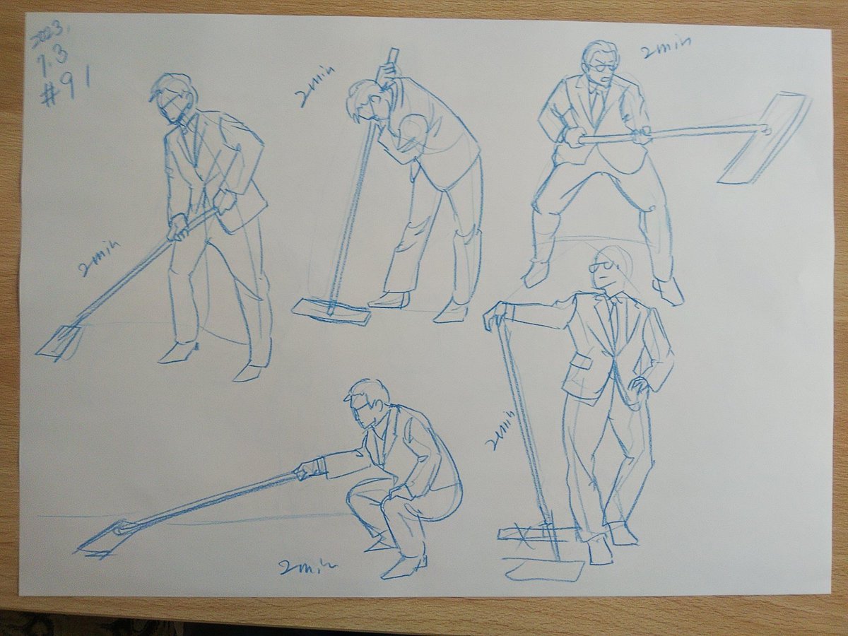 #さとまこクロッキー
#今日のクロッキー

＃91&amp;92
おそうじ🧹まこさんと猫耳さん💓。  和みました🥰。 https://t.co/O0S8RDybqE