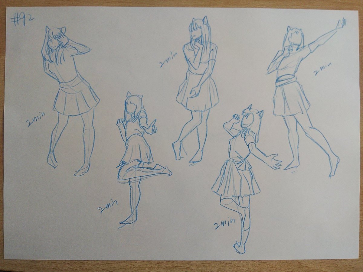 #さとまこクロッキー
#今日のクロッキー

＃91&amp;92
おそうじ🧹まこさんと猫耳さん💓。  和みました🥰。 https://t.co/O0S8RDybqE