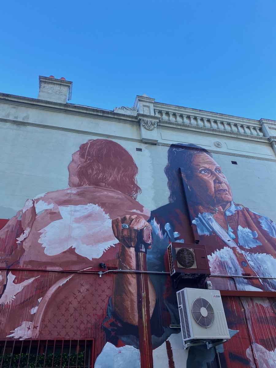The theme for this #NAIDOC Week is "For our elders".
This mural in our inner #Sydney seems to reflect that. 
Our #homelessness services organisation works on Gadigal land - and 11% of our clients identify as Aboriginal or Torres Strait Islander.