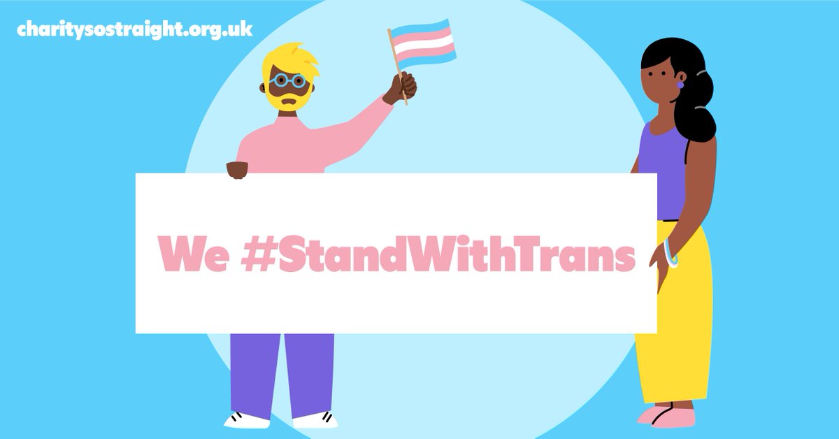 📢We're delighted to let you know that our #StandWithTrans🏳️‍⚧️ trans inclusion campaign is now LIVE!! More info here: charitysostraight.org.uk
Please share widely #CharitySoStraight