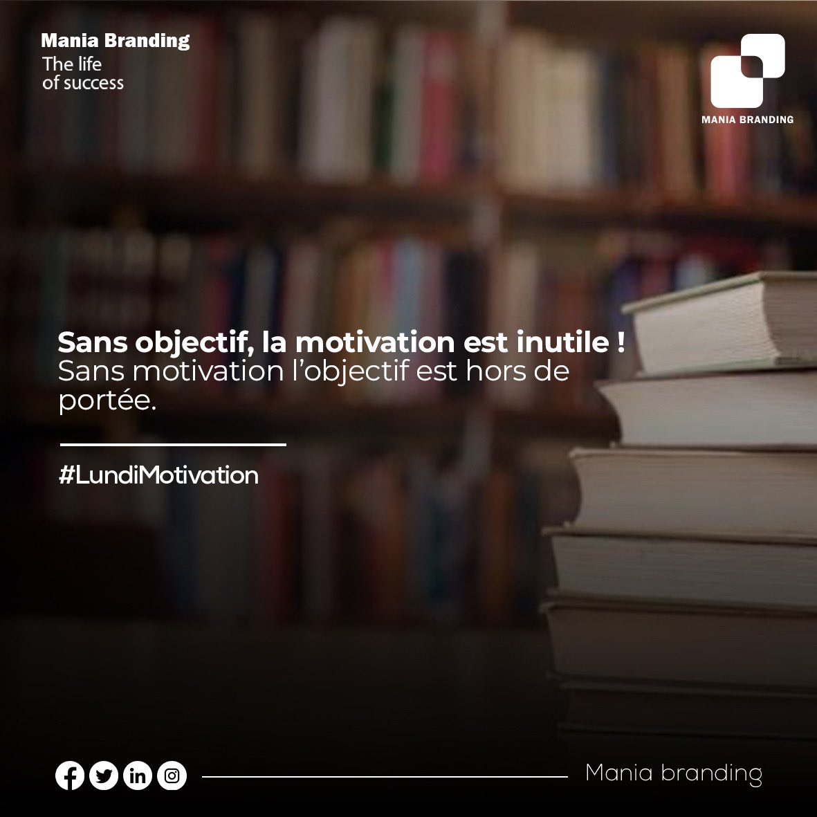 ManiaDigitalrdc's tweet photo. Sans objectif, la motivation est inutile !
Sans motivation l’objectif est hors de portée. 
Bon début de semaine

Optez pour une communication efficace et impactante avec notre expertise en marketing digital.

Contactez-nous ⤵️

☎️ +243 816 263 437
📨 maniabranding1@gmail.com https://t.co/c5rKAy5eGX