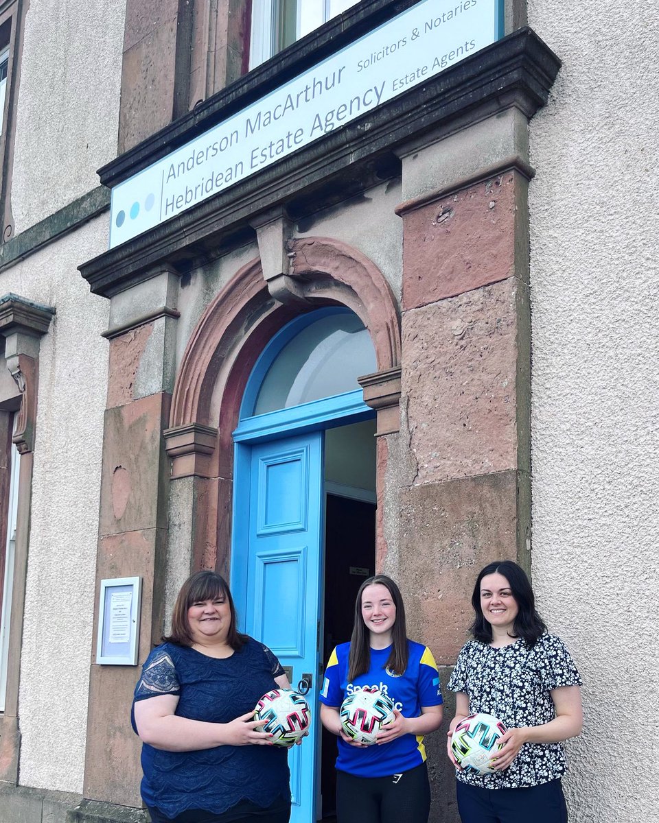 WiigaLadies's tweet photo. Abbie is pictured here with staff from Anderson MacArthur | Hebridean Estate Agent who have kindly sponsored our match against the Island Games host Guernsey and the Team Player of the Match (TPOTM) across the tournament! Great to have the backing from another local business. 😁 https://t.co/xVofMqYJSN
