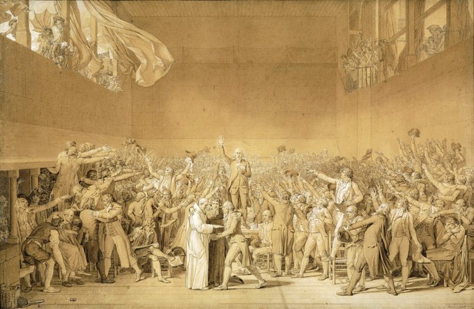 The Tennis Court Oath by Jacques-Louis David (1791)