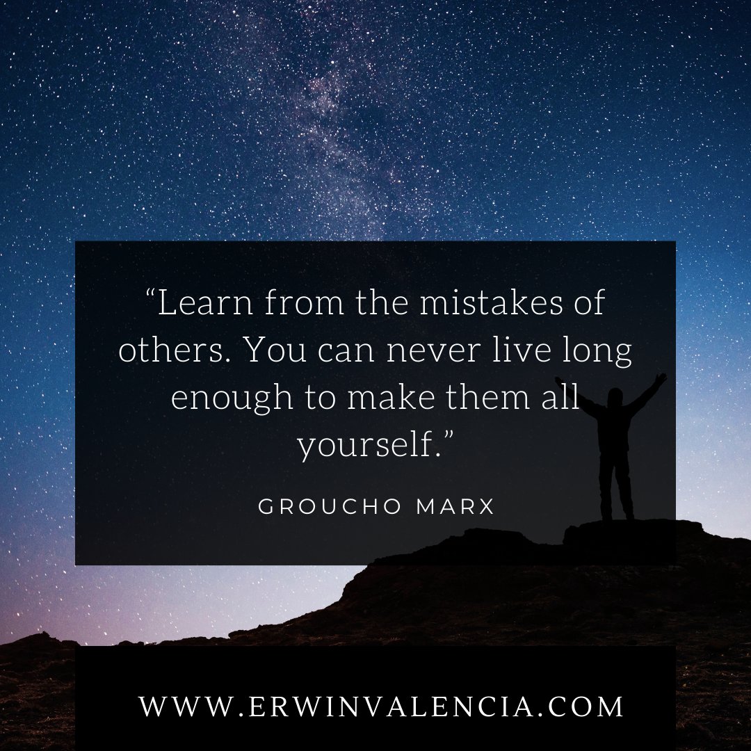 If you want to avoid making the same mistakes as others, you must learn from their mistakes. #learnfrommistakes #mistakestosuccess #motivational