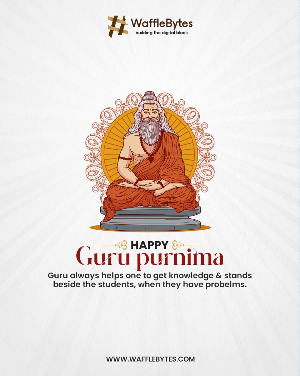 wafflebyteshq's tweet photo. On this #GuruPurnima, I wish you an abundance of blessings from your gurus. May their wisdom and guidance continue to illuminate your path and lead you to success and fulfillment. #Gratitude #SpiritualJourney #GuruBlessings https://t.co/J5V2ewVg9p