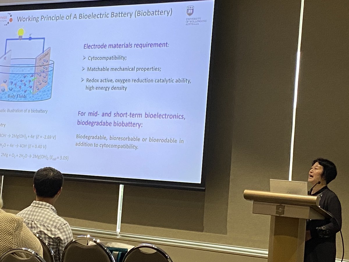 Great to hear talk on engineering conducting polymers for energy applications by long term ⁦<a href="/ARC_ACES/">ACES</a>⁩ collaborator AssProf Caiyun Wang in Cairns at Inaugral #GASC (Green and Sustainable Chem and Eng Conference)