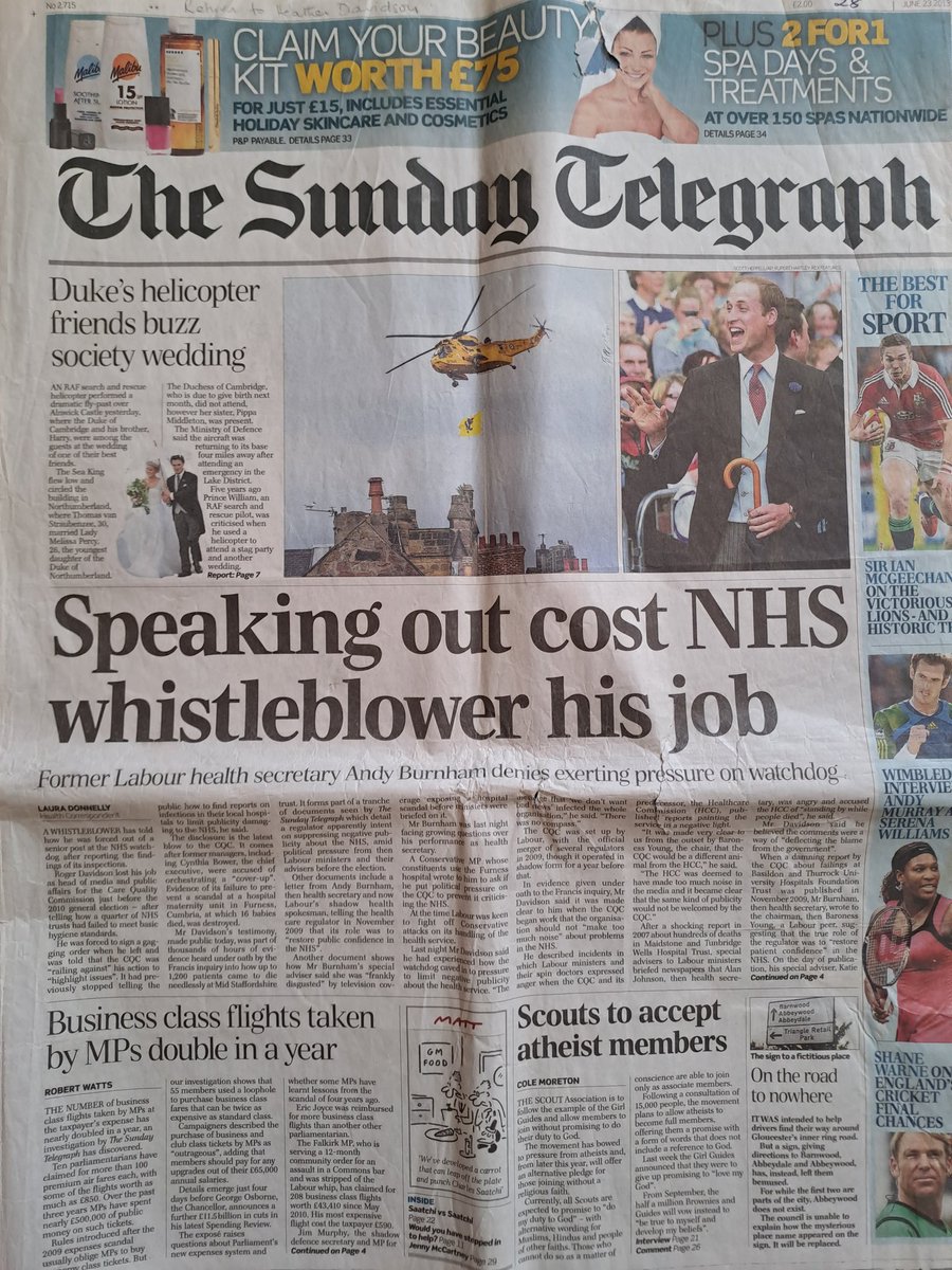 Good to hear BBC focus on support for NHS whistleblowing and reminded of my own 15 minutes of fame 10 years ago this week. A 75th NHS birthday wish: freedom to speak up shines its light in every corner of healthcare bbc.co.uk/news/health-66…