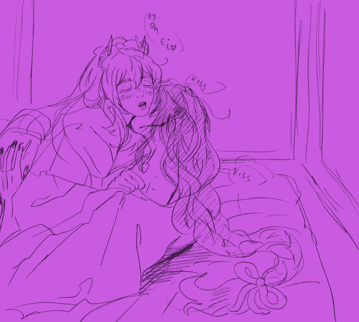 Smootch_'s tweet photo. They cute #GenshinImpact #kokoei #kokomi #RaidenEi https://t.co/nqbubmBIy1