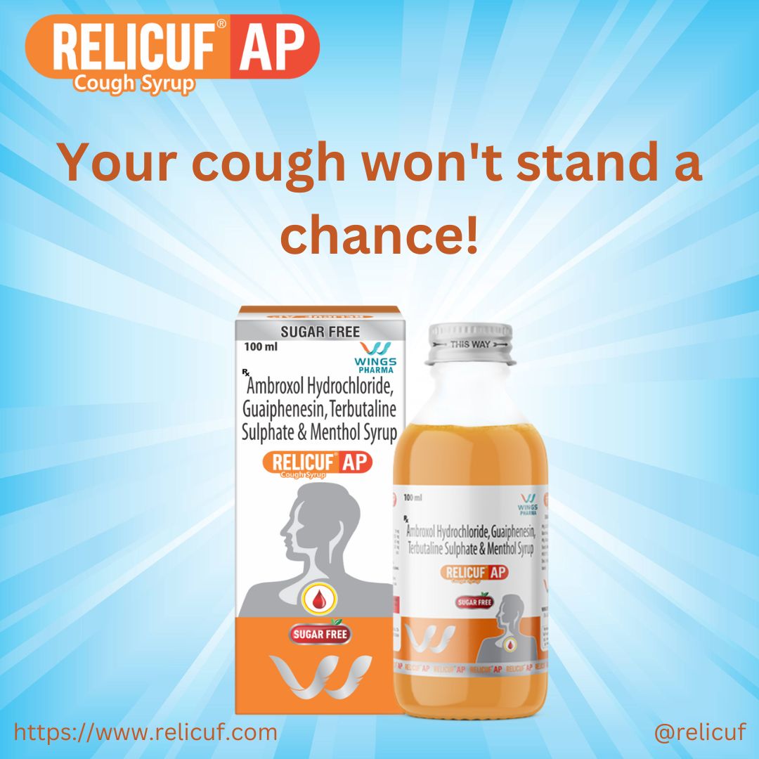relicuf's tweet photo. Relicuf AP Syrup Sugar Free is a combination medicine used to treat cough. It thins the mucus in the nose and windpipe, making it easier to cough out.
Learn More: https://t.co/T3JmmL6Dts
#Relicuf #SugarFree #coughrelief #coughremedy #coughsyrup #coughmedicine #coldsymptoms https://t.co/xSTyVraLVZ