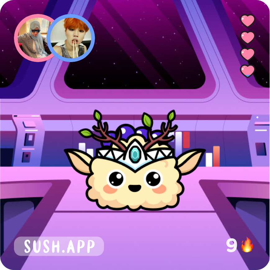 Bangit_3394's tweet photo. Check out this little creature I'm raising on SUSH! https://t.co/eVgTfNOtHs

I find this little SUSH so adorable. Hope you all find it cute as well! 

#sush #virtualpet @sush_app https://t.co/TwDXNEcdlB