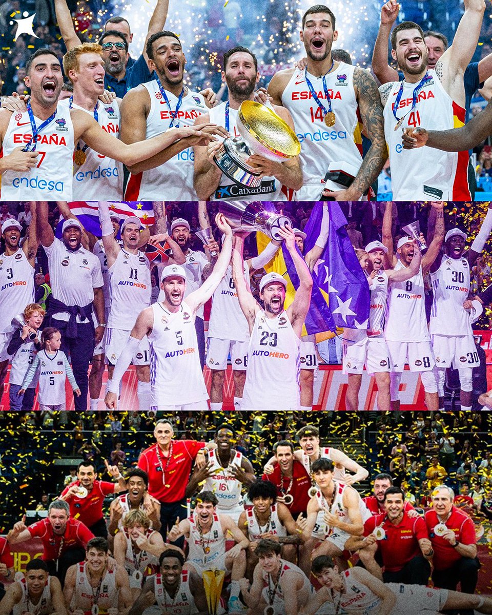 🏆 EuroBasket 2022 
🏆 Eurocup 2022/2023 
🏆 EuroLeague 2022/2023
🏆 #FIBAU19 World Cup 2023

Spain are rocking the basketball world recently 🇪🇸😱