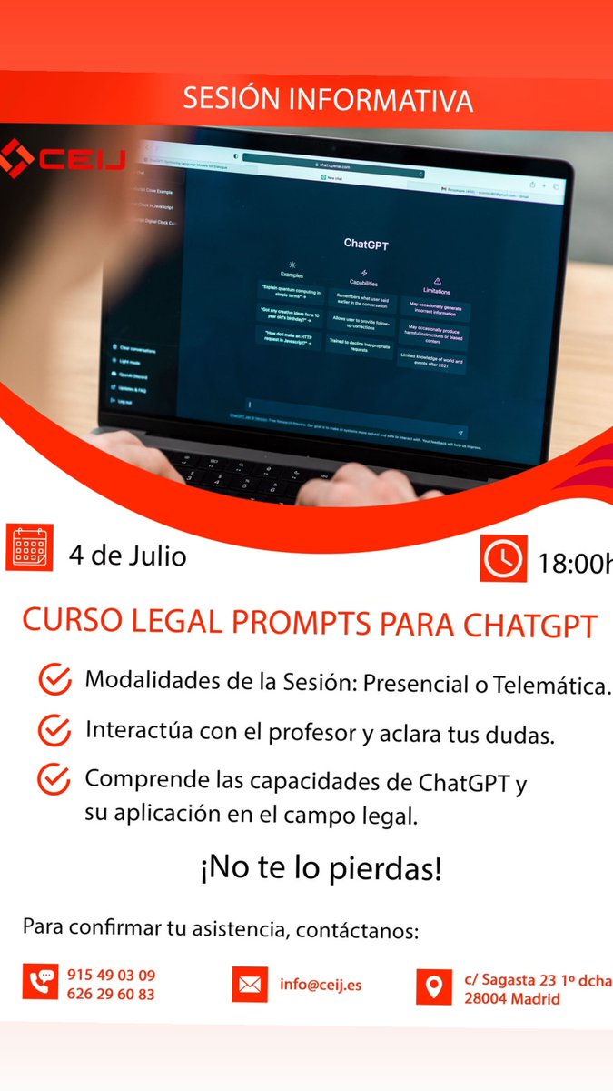Ceijformacion's tweet photo. Conoce cómo el chatGPT puede ayudarte a crecer en tu negocio https://t.co/yIy3KMevVg