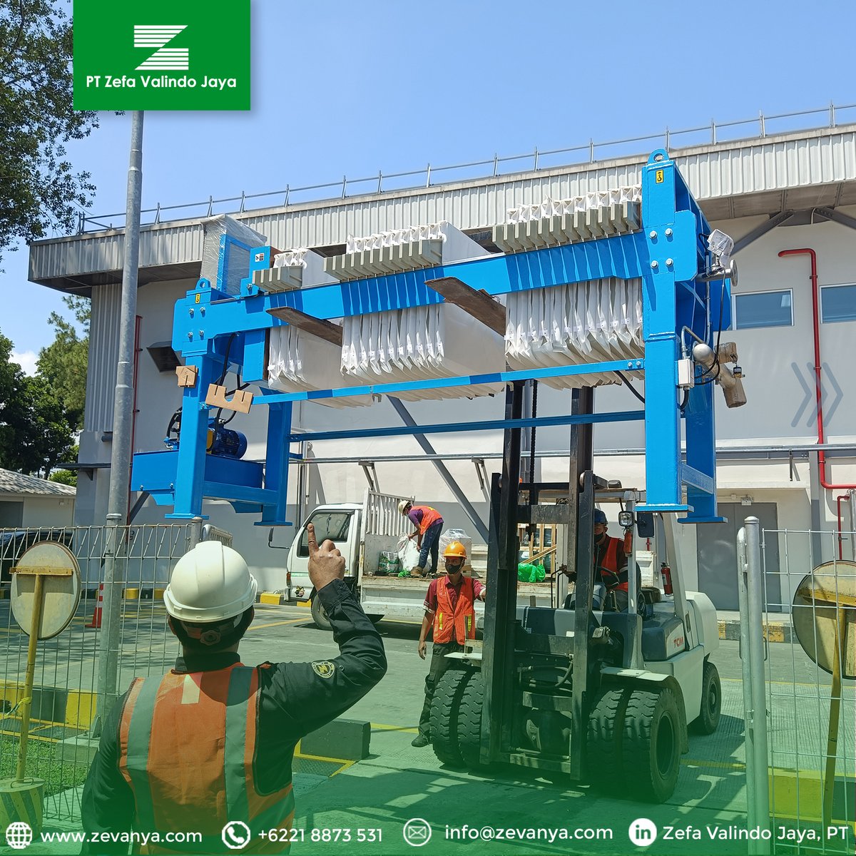 zefavalindojaya's tweet image. Filter press digunakan untuk pemisahan padatan seperti lumpur, endapan, atau partikel padat dari cairan.

Pada WWTP, penggunaan filter press mampu mengurangi volume limbah dan meningkatkan efisiensi.

+6221 8873 531
zevanya.com

#watertreatment #filterpress #limbah