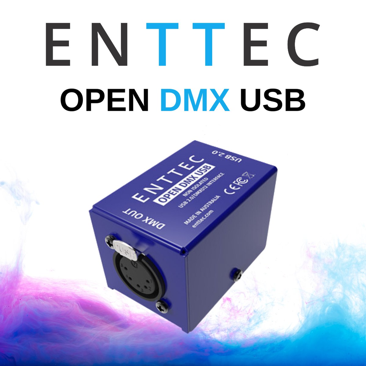 Mediam_Poland's tweet image. #Enttec OPEN DMX USB to #interfejs #USB do kontroli oświetlenia #DMX512. Pozwala na sterowanie efektami świetlnymi, takimi jak #reflektory, #stroboskopy czy #lasery, za pomocą komputera lub innego urządzenia z portem USB.