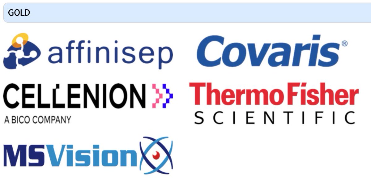 2023ProteoAix's tweet photo. Thank you to our gold sponsors @AFFINISEP @Covaris @Cellenion @thermofisherEU #msvision for supporting @2023ProteoAix https://t.co/LTXJe4gdgV