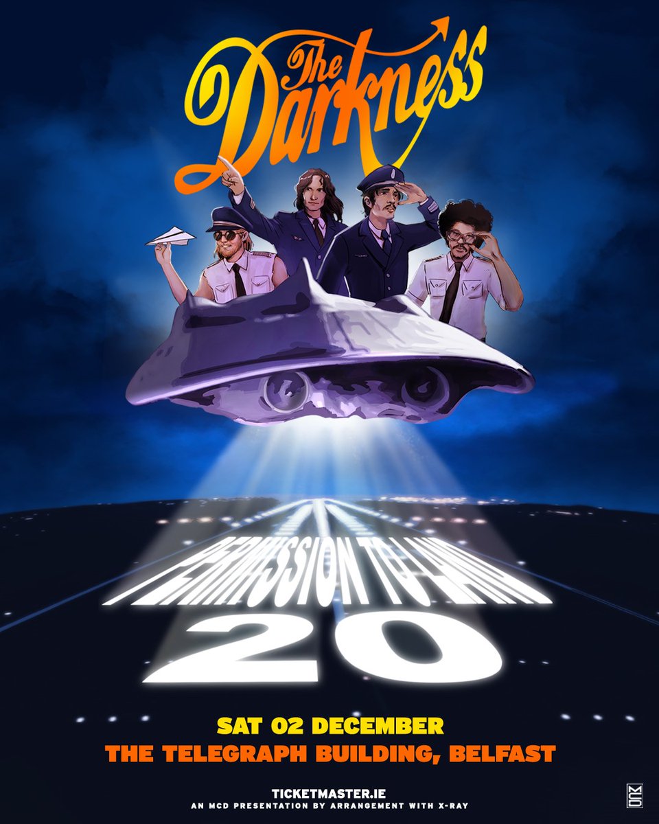 𝗝𝗨𝗦𝗧 𝗔𝗡𝗡𝗢𝗨𝗡𝗖𝗘𝗗/𝗪𝗜𝗡 𝗧𝗜𝗖𝗞𝗘𝗧𝗦 💥 Legendary Rock band The Darkness will bring their brand new 'Permission To Land' Tour to The Telegraph Building on Saturday 2nd December!

For a chance to win 𝗥𝗘𝗧𝗪𝗘𝗘𝗧 &amp; 𝗧𝗔𝗚 𝗬𝗢𝗨𝗥 +𝟭👬

Tix on sale Friday at 9am