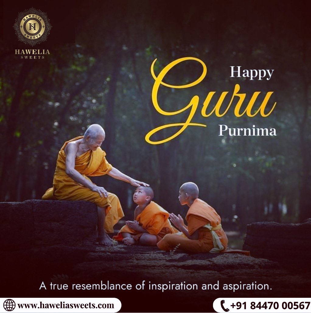 HaweliaSweets's tweet photo. Wishing you a very Happy Guru Purnima.
.
#gurupurnima #guru #gurupurnima🙏 https://t.co/ViNK5ghKlK
