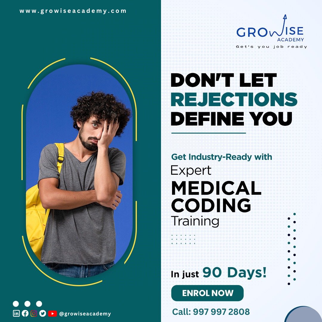 AcademyGrowise's tweet image. Don't Let Rejections Define You, Define Your Own Success!
Join Our 90-Day Medical Coding Training Program and ignite your #career in Life Sciences.
Grab the Opportunity Now!
#medicalcodingtraining #lifesciences #getjobready #experiecedmedicalcoder #lifesciencegraduates